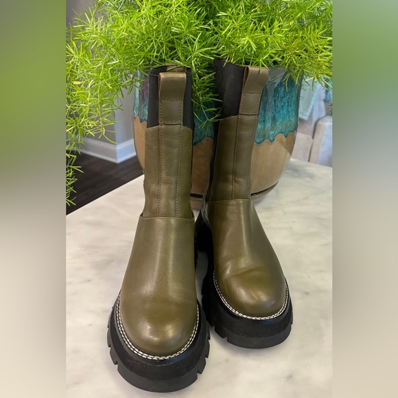 3.1 Phillip Lim Shoes - 3.1 Phillip Lim Olive Green Kate Combat Boot